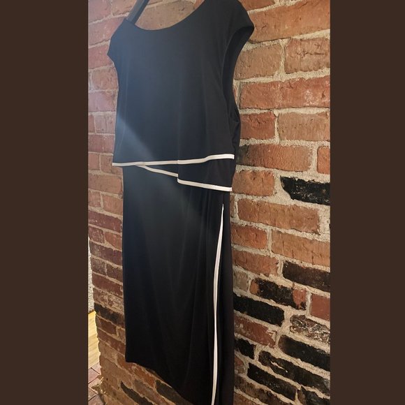 Chaps Dresses & Skirts - Chaps XL black stretch dress skirt dress NWOT